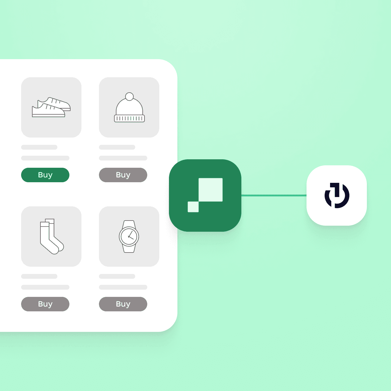An abstract illustration showing how Hightouch can help you send conversion events to The Trade Desk.