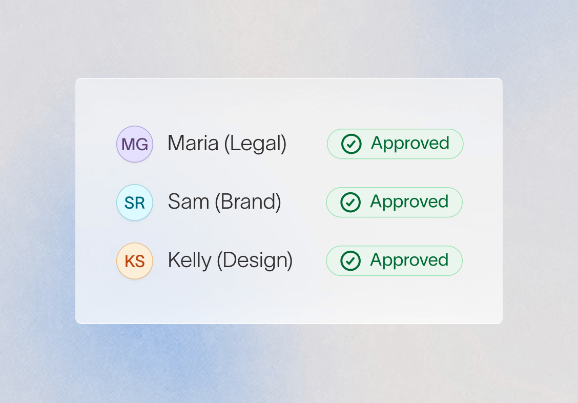 Hightouch's Content Assembly Agent team members with approved status badges for fast content sign-off.