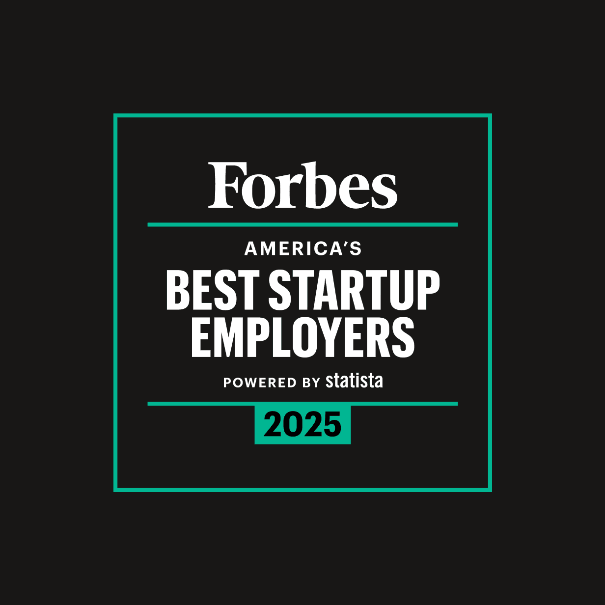 Forbes 2025: America's best startup employers, powered by statista.