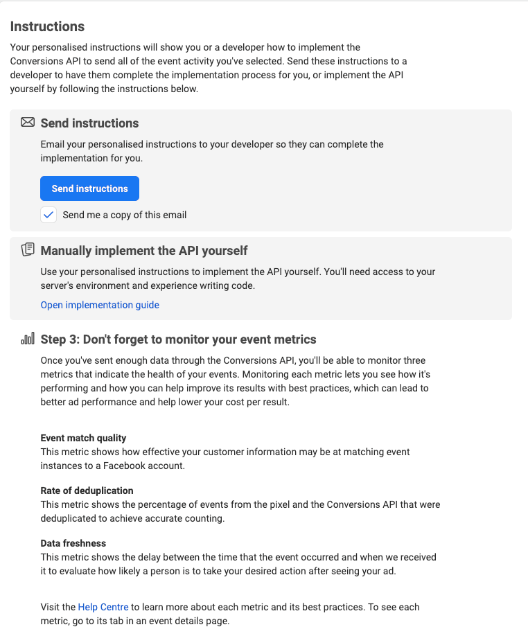 Implementation instructions