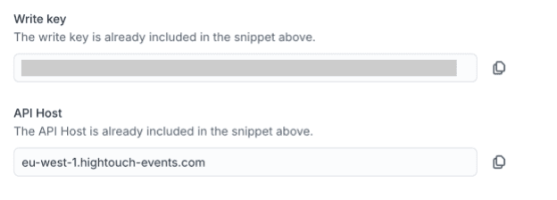 Generating a writekey