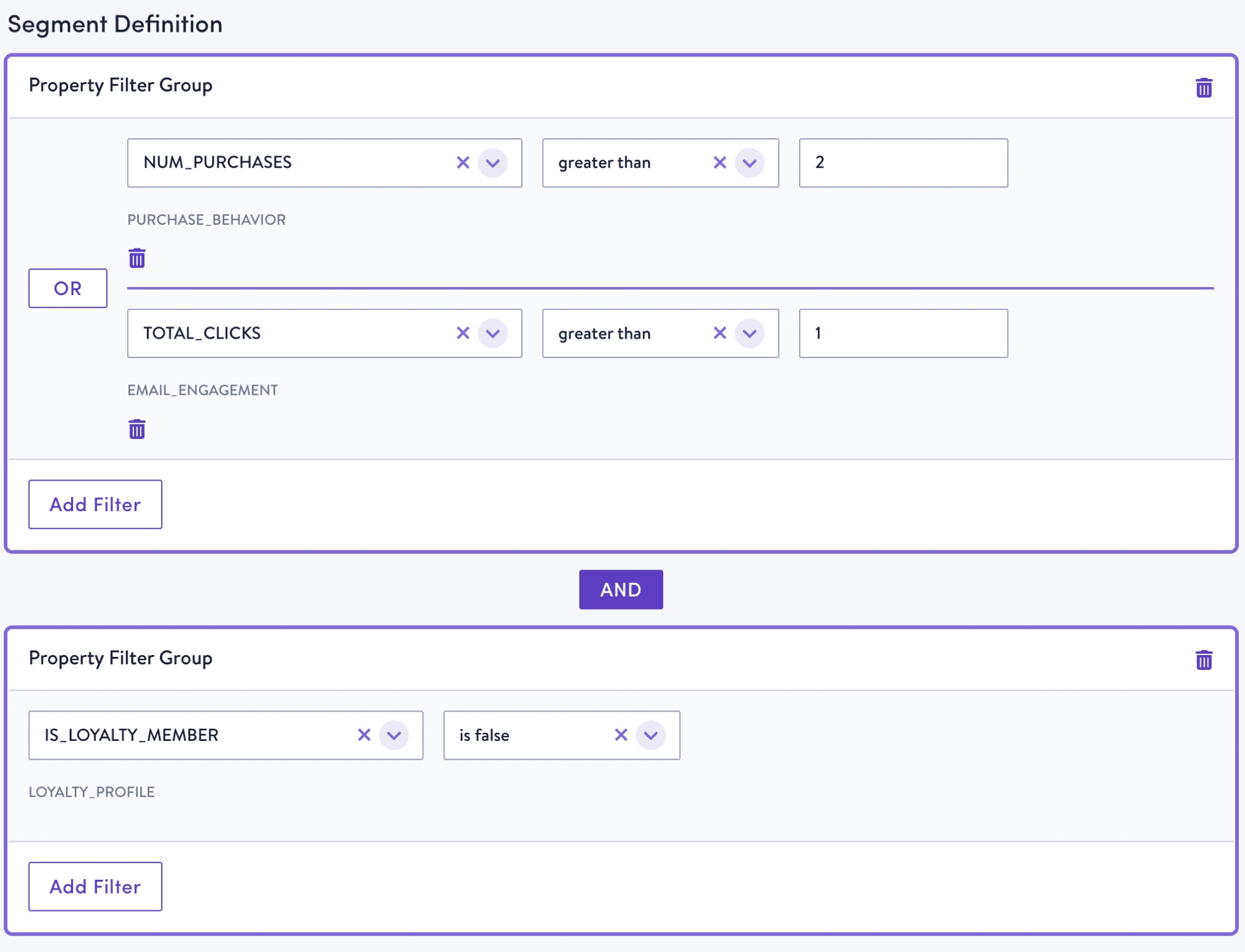 Overview of Simon Data's Audience Builder