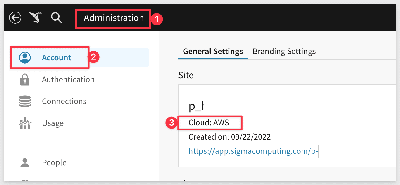 Sigma cloud provider settings