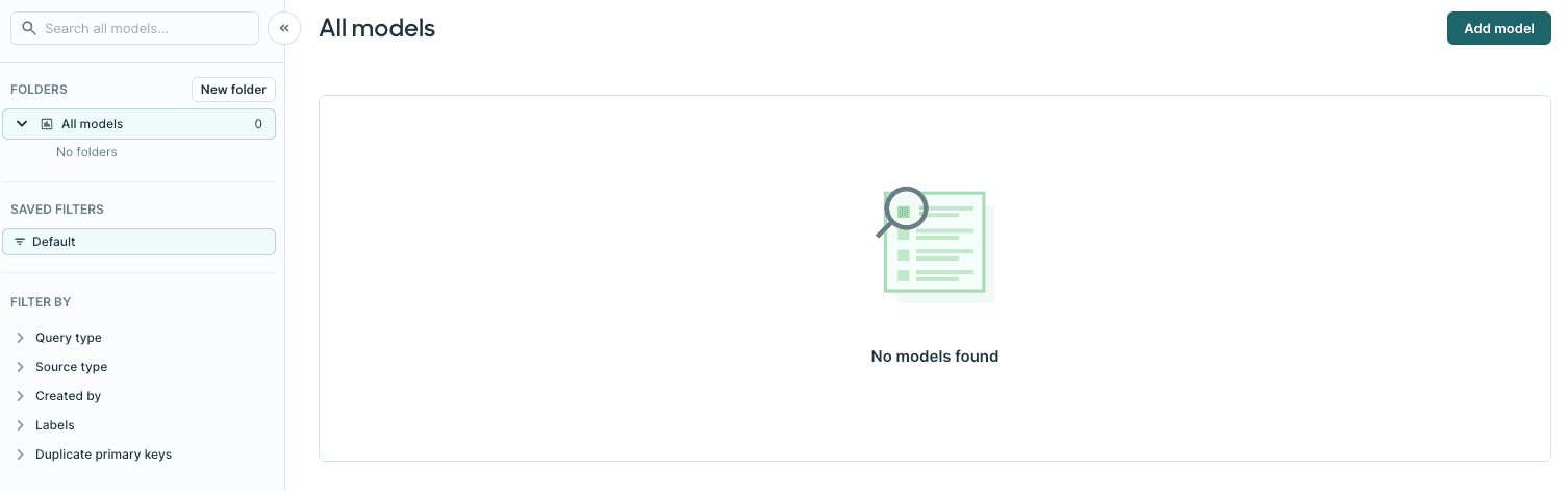Adding a model in Hightouch