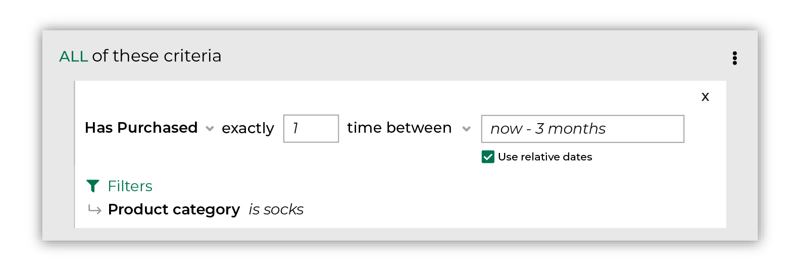 A screenshot of the audience builder in Amperity CDP