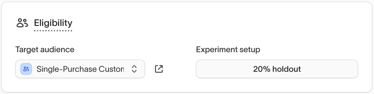 Agent audience eligibility panel