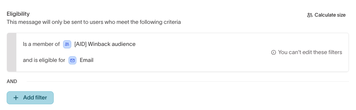 Eligibility in advanced settings