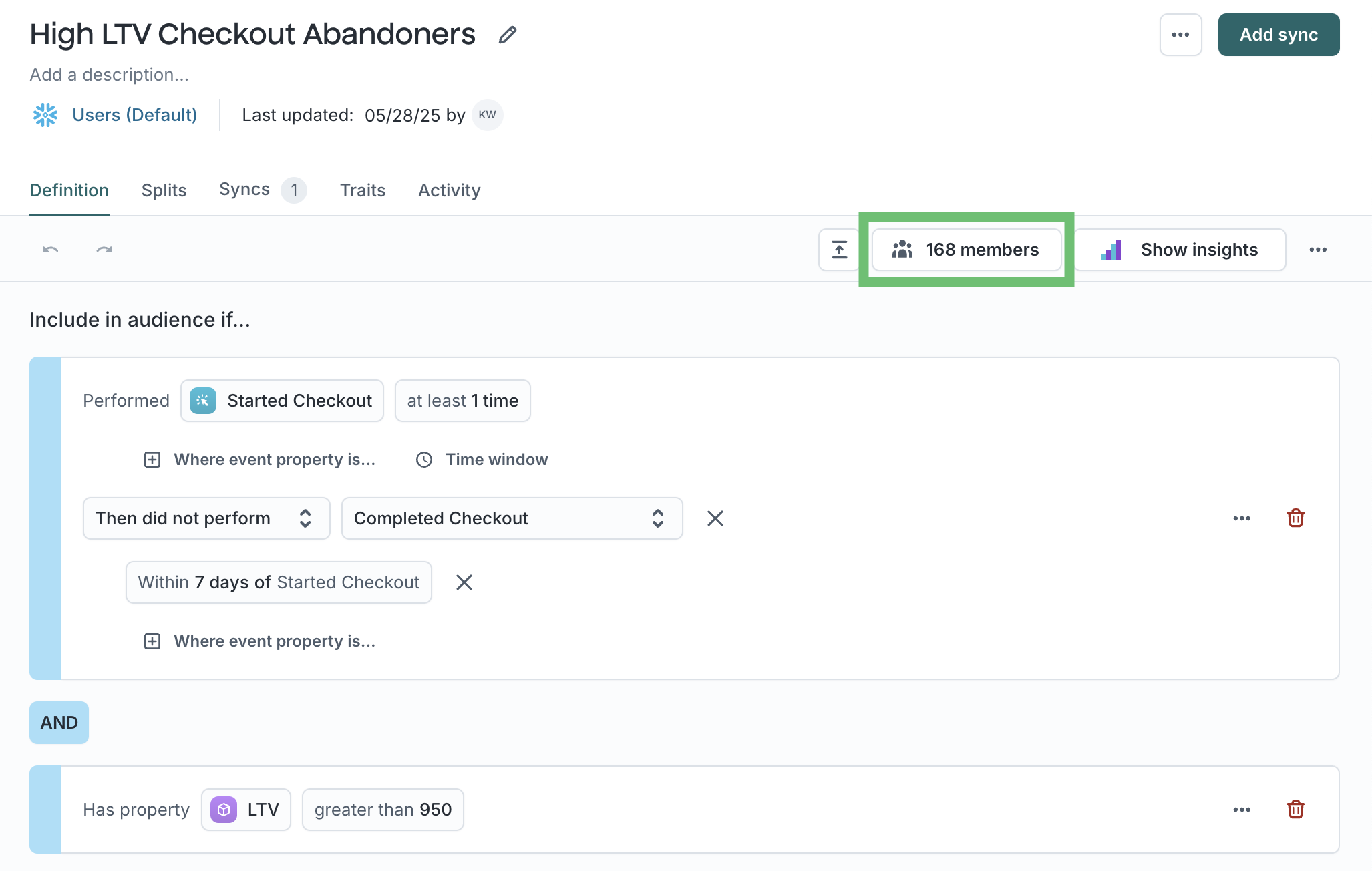 Previewing an audience in the Hightouch UI