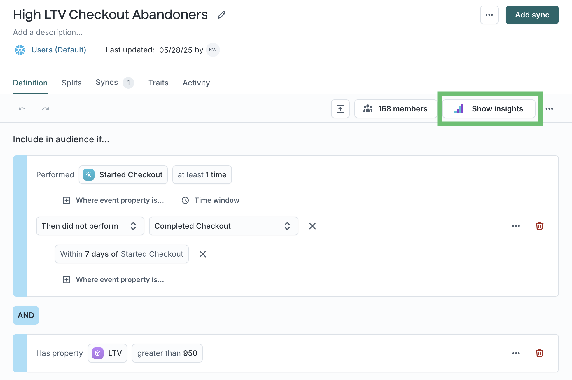 Previewing an audience in the Hightouch UI