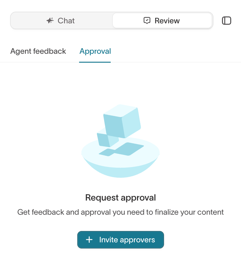 Approval review with the Invite approvers button