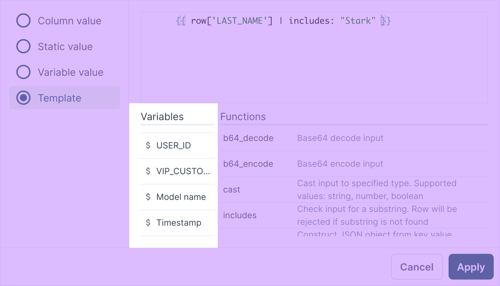 Template Mapping